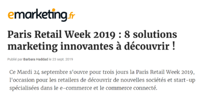 Budgetbox citée parmi les solutions marketing innovantes à découvrir à la paris retail week